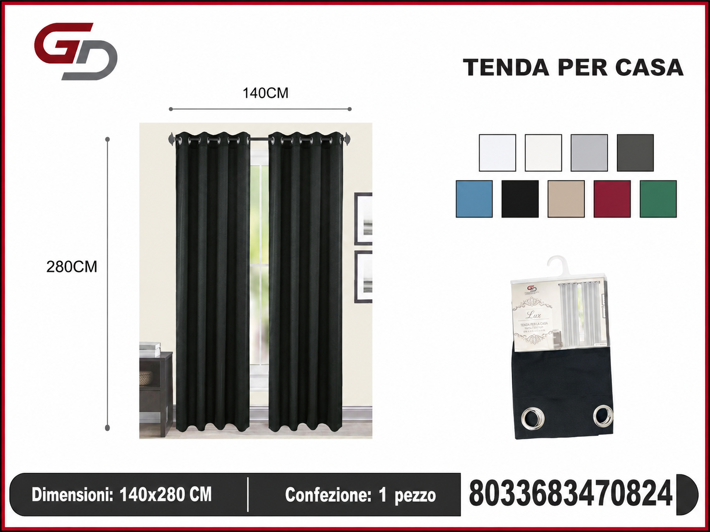 TENDA PER CASA LOU 140*280CM