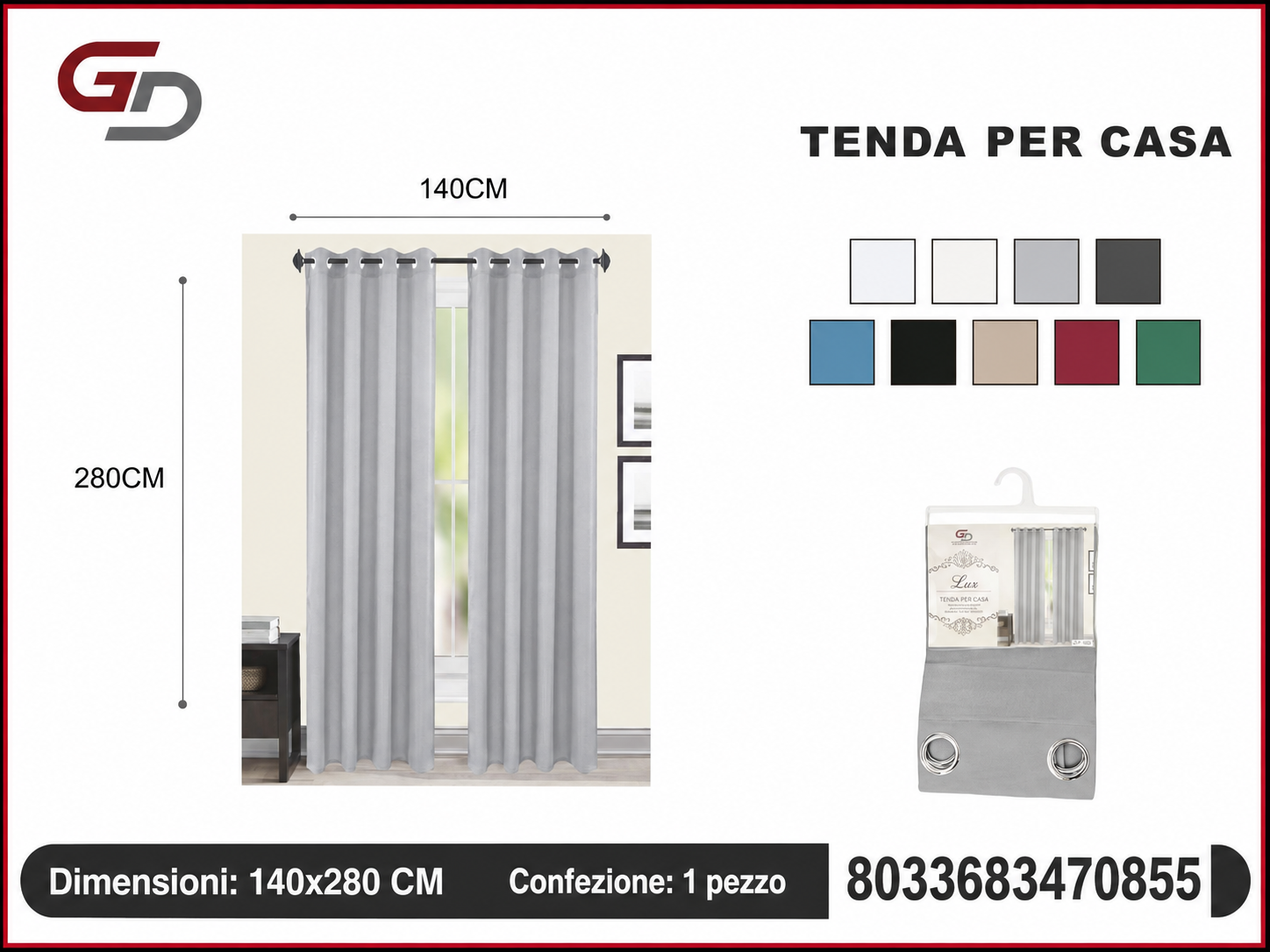 TENDA PER CASA LOU 140*280CM