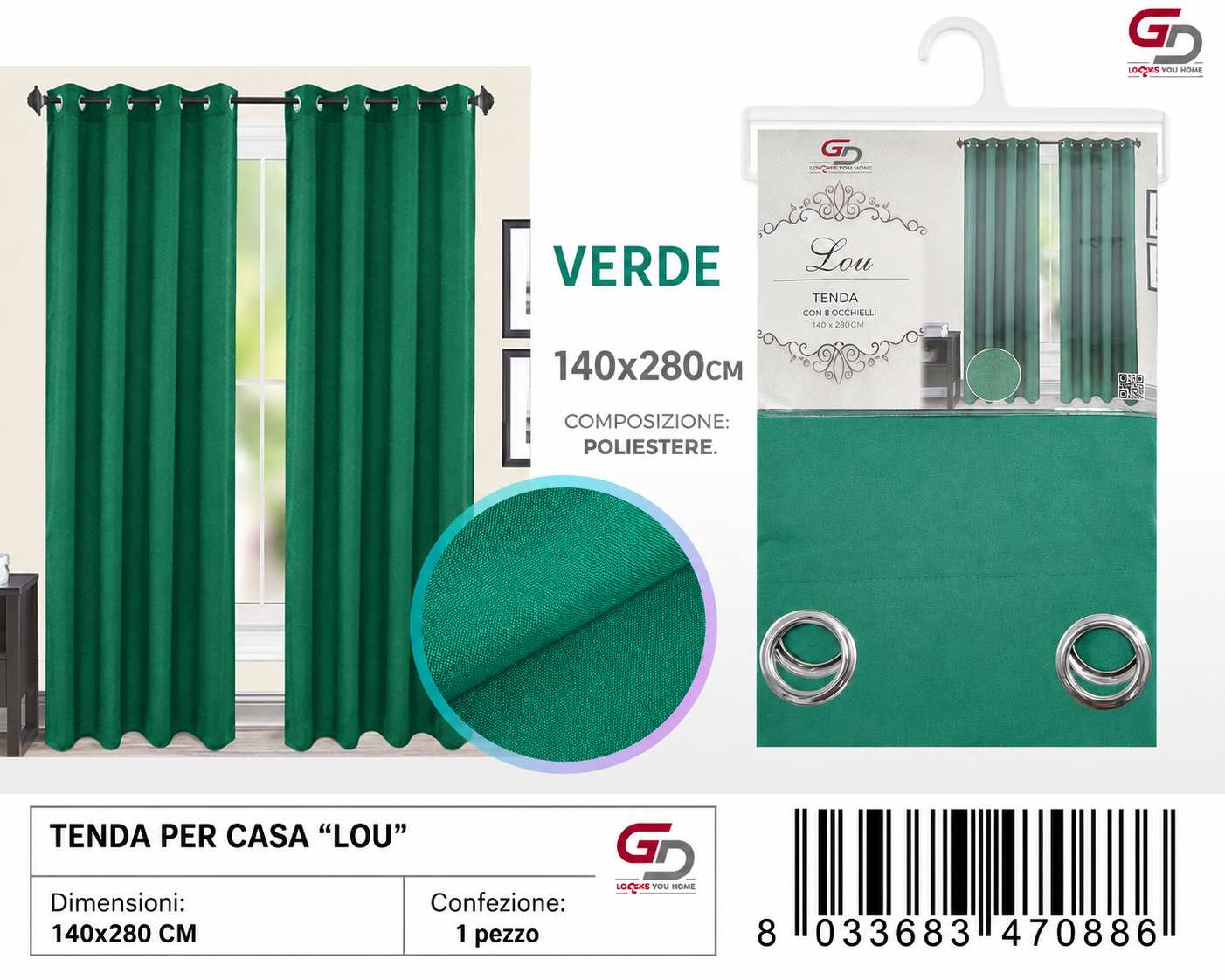 TENDA PER CASA LOU 140*280CM