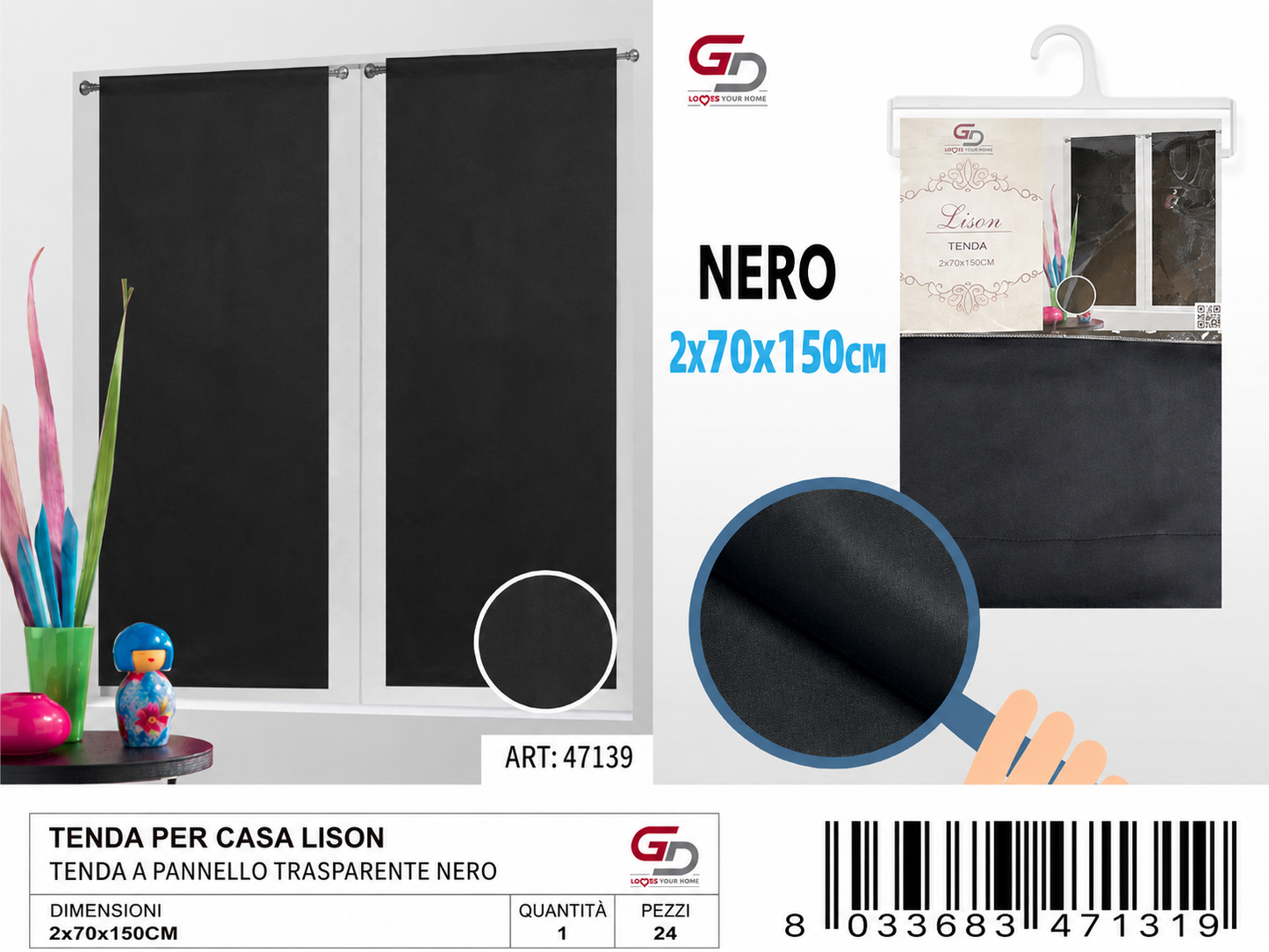 TENDA PER CASA LISON 70*150CM