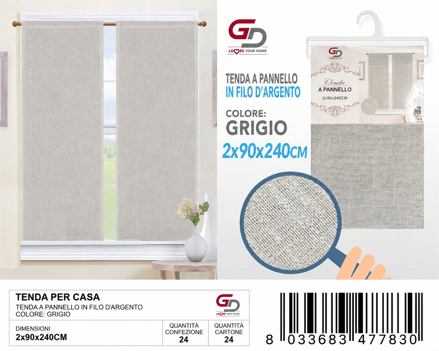 TENDA PER CASA 90*240CM