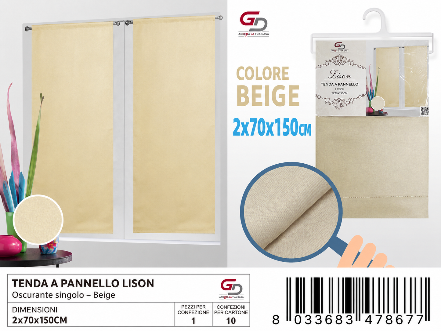 TENDA PER CASA LISON 70*150CM