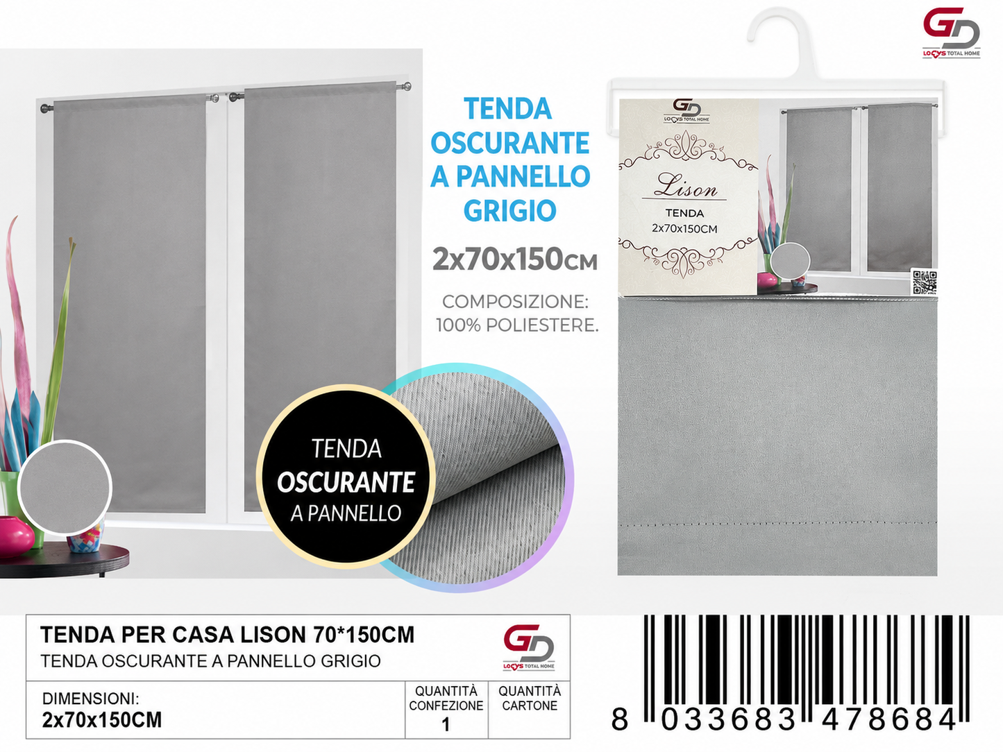 TENDA PER CASA LISON 70*150CM 70*150CM