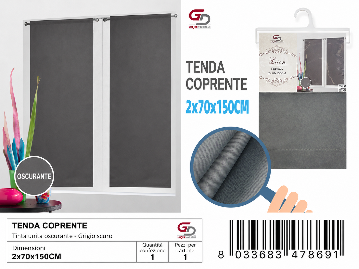 TENDA PER CASA LISON 70*150CM 70*150CM