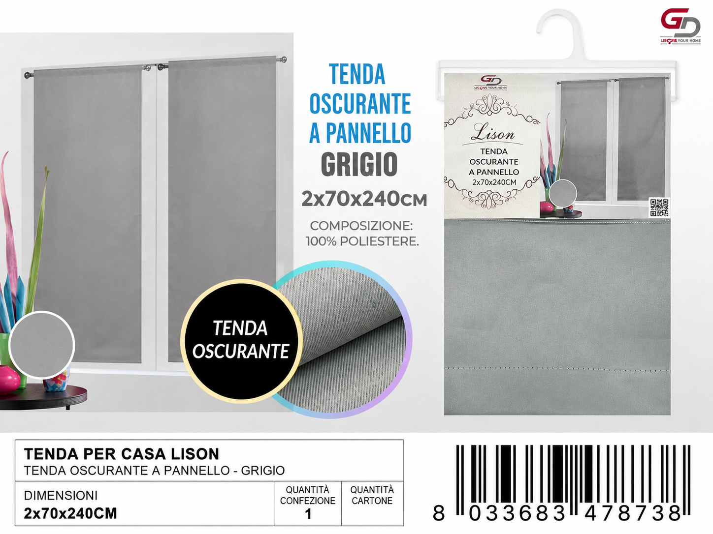 TENDA PER CASA LISON 70*240CM 70*240CM