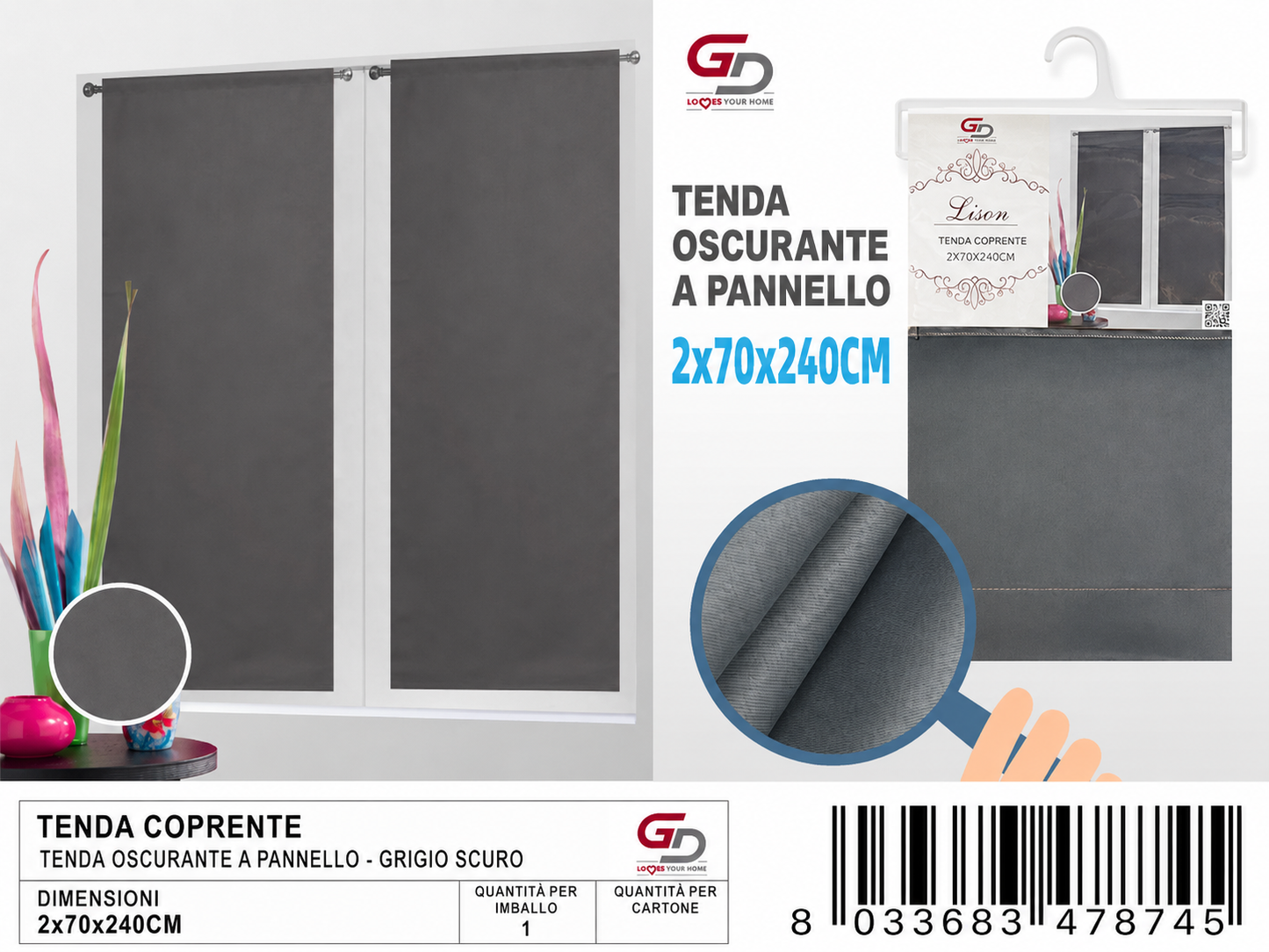 TENDA PER CASA LISON 70*240CM 70*240CM