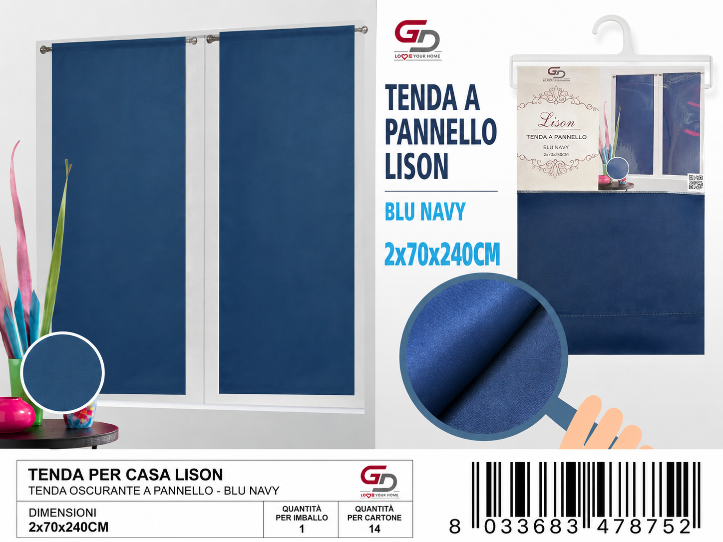 TENDA PER CASA LISON 70*240CM 70*240CM