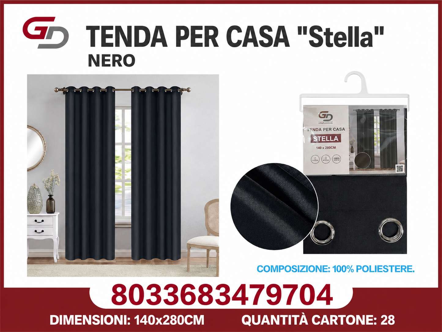 TENDA PER CASA Stella 140*280CM