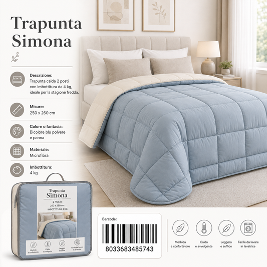 Trapunta Simona Bic 2P - 8033683485743