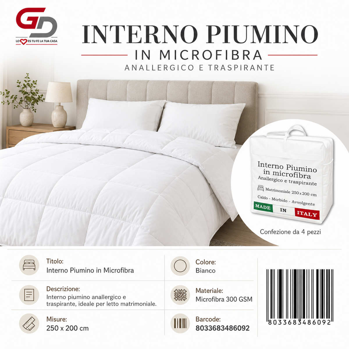 Interno Micro Ampezzo 300Gsm 2P