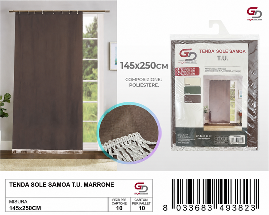 TENDA SOLE SAMOA 145*250 T.U. MARRONE 145*250CM