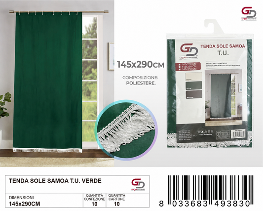 TENDA SOLE SAMOA 145*290 T.U. VERDE 145*290CM