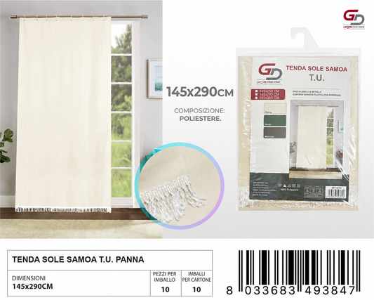 TENDA SOLE SAMOA 145*290 T.U. PANNA 145*290CM