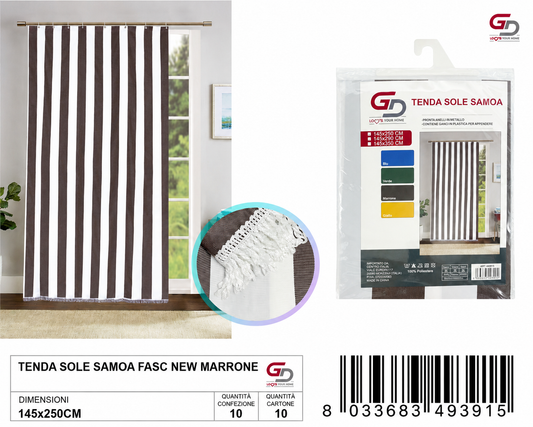TENDA SOLE SAMOA 145*250 FASC NEW MARRONE 145*250CM