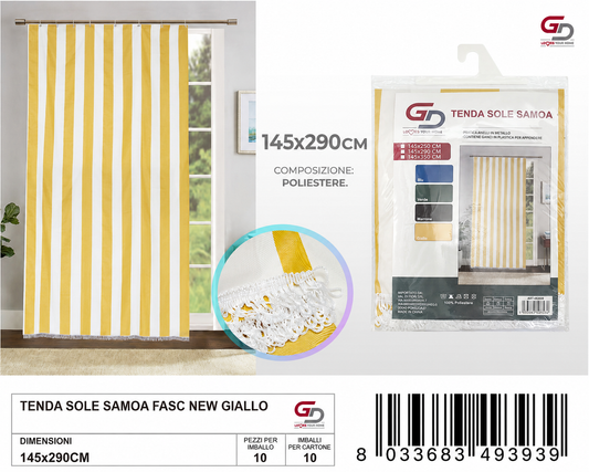 TENDA SOLE SAMOA 145*290 FASC NEW GIALLO 145*290CM
