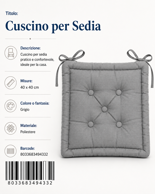 Cuscino Per Sedia - 8033683494332