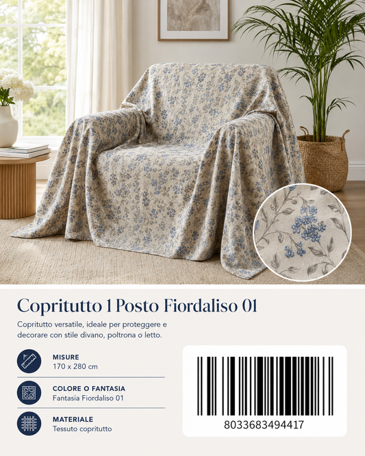 Copritutto 1P Stp 170 X 280 Cm Fiordaliso 01 Copritutto - 8033683494417