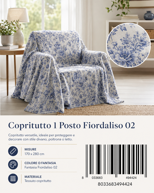 Copritutto 1P Stp 170 X 280 Cm Fiordaliso 02 Copritutto - 8033683494424