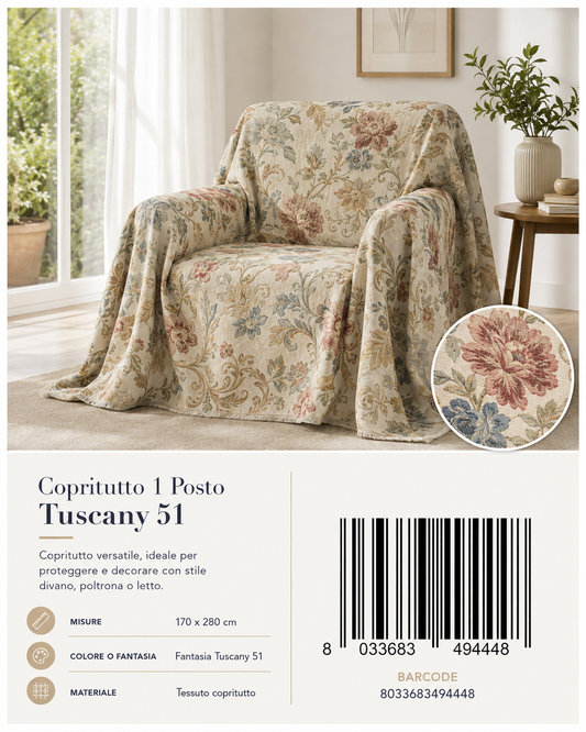 Copritutto 1P Stp 170 X 280 Cm Tuscany 51 Copritutto - 8033683494448