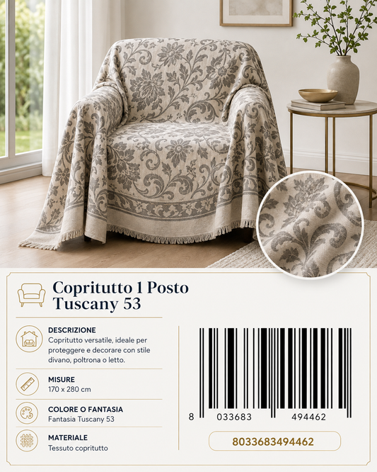 Copritutto 1P Stp 170 X 280 Cm Tuscany 53 Copritutto - 8033683494462