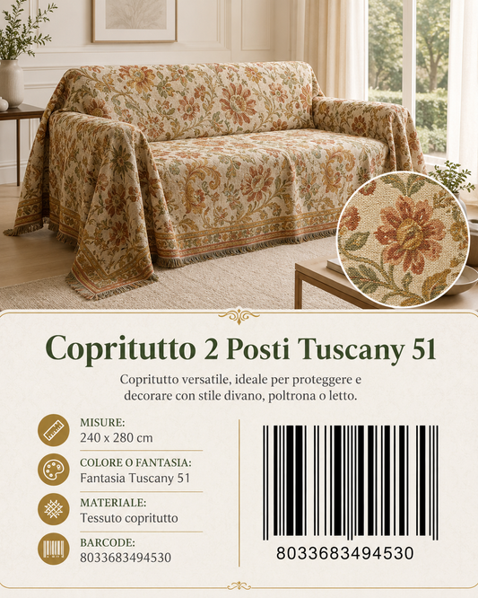 Copritutto 2P Stp 240 X 280 Cm Tuscany 51 Copritutto