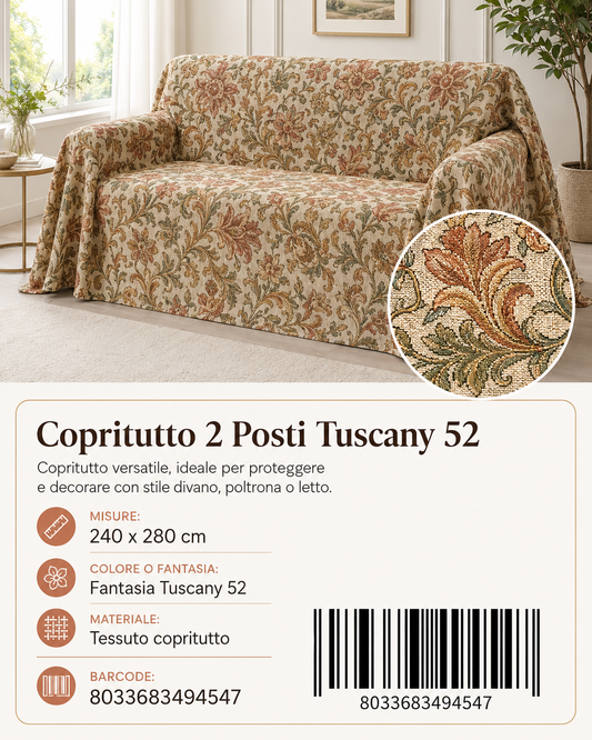 Copritutto 2P Stp 240 X 280 Cm Tuscany 52 Copritutto