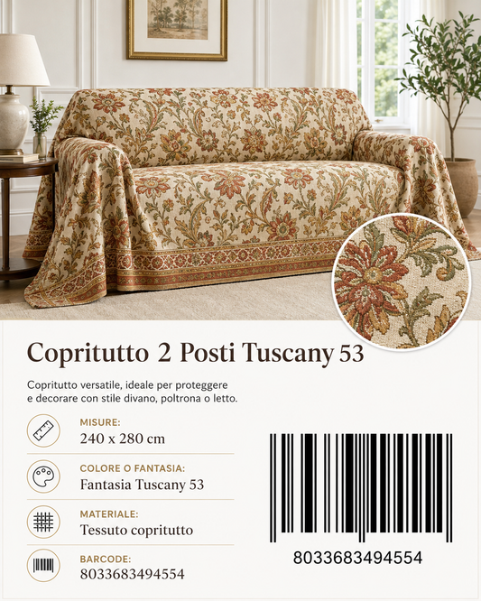 Copritutto 2P Stp 240 X 280 Cm Tuscany 53 Copritutto - 8033683494554