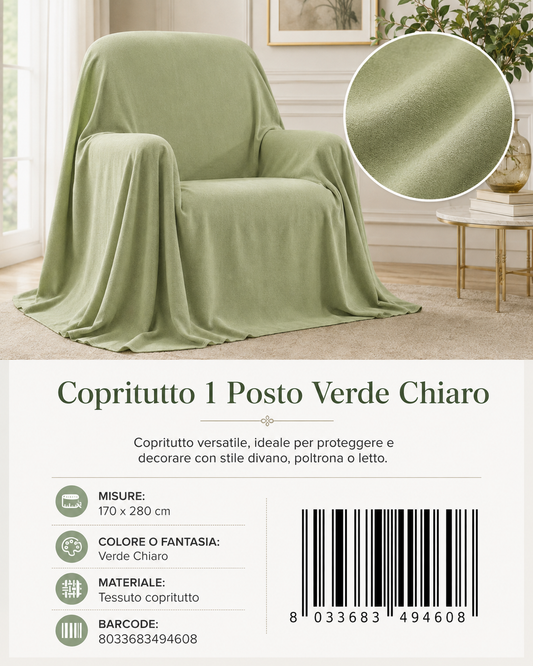 Copritutto 1P T.U. 170 X 280 Cm Nero Copritutto - 8033683494608