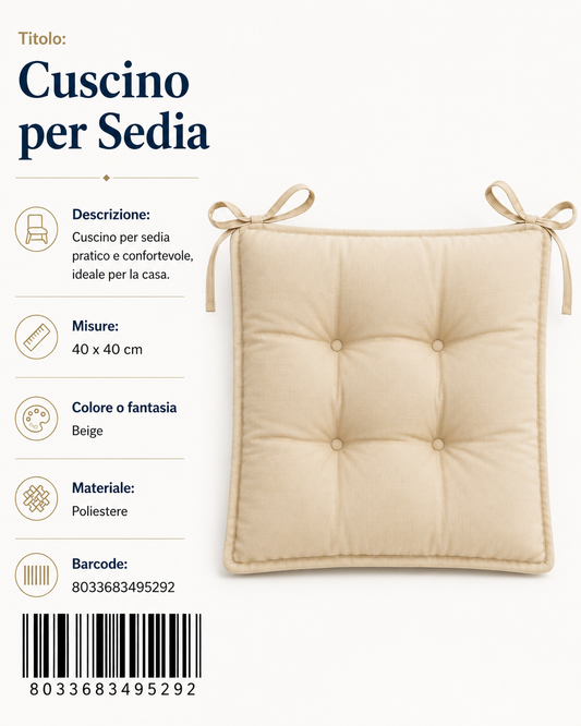 Cuscino Per Sedia - 8033683495292