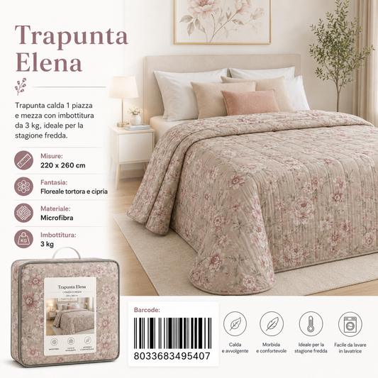 Trapunta Elena Stp 1P1/2 Dis.57 Peso Trapunta 3Kg - 8033683495407
