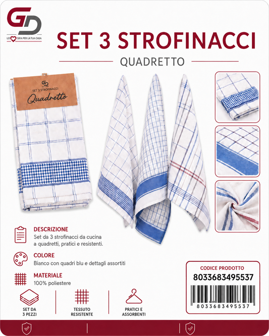 Set 3 Strof Quadretto