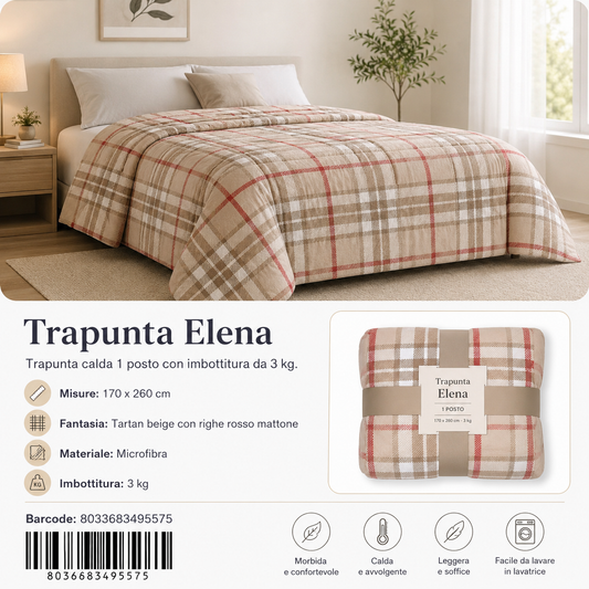 Trapunta Elena Stp 1P Dis. 2 Peso Trapunta 3Kg
