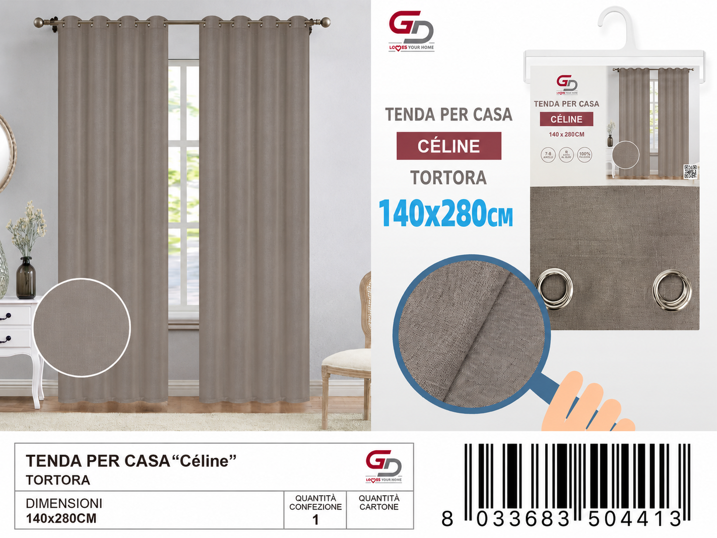 TENDA PER CASA Celine 140*280CM