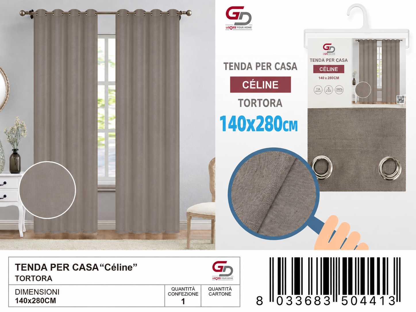 TENDA PER CASA Celine 140*280CM