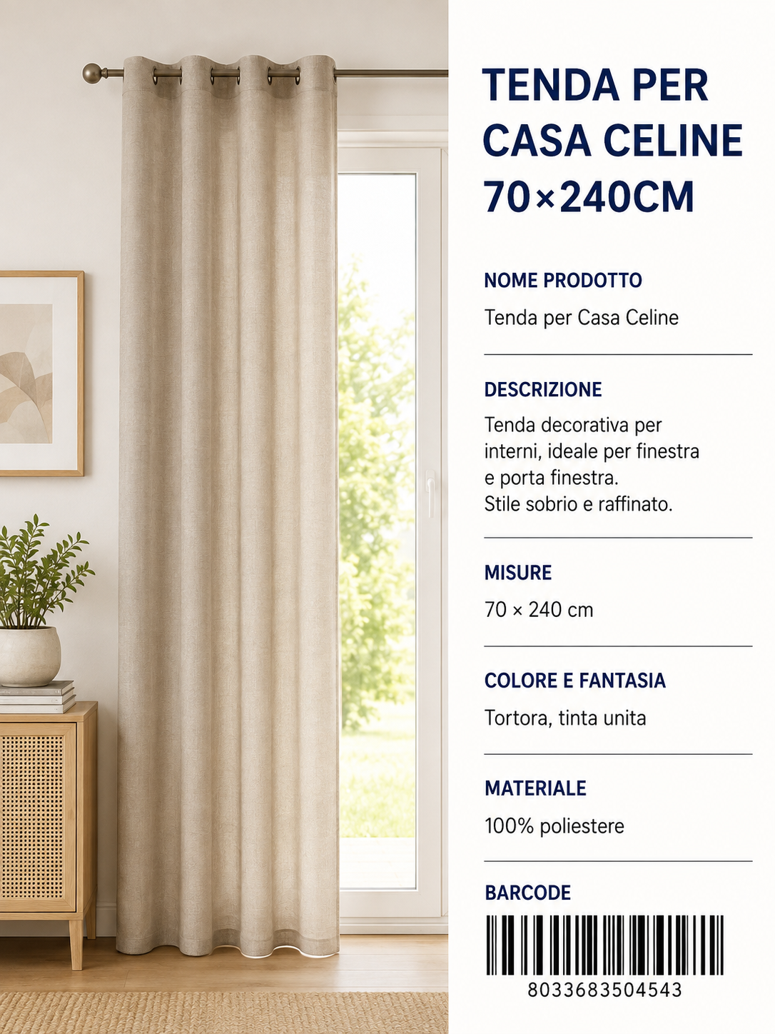 TENDA PER CASA Celine 70*240CM - 8033683504543