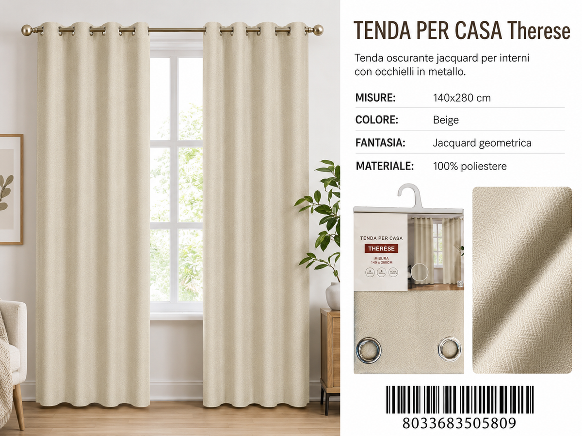 TENDA PER CASA Therese 140*280CM - 8033683505809