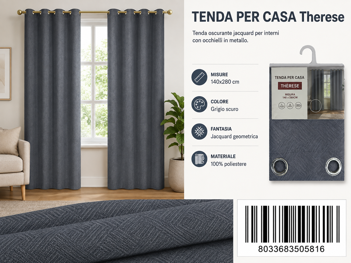 TENDA PER CASA Therese 140*280CM - 8033683505816