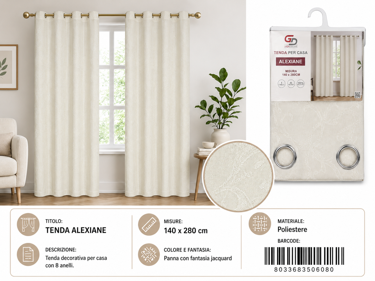 TENDA PER CASA Alexiane 140*280CM - 8033683506080