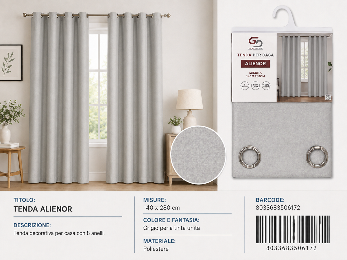 TENDA PER CASA Alienor 140*280CM - 8033683506172