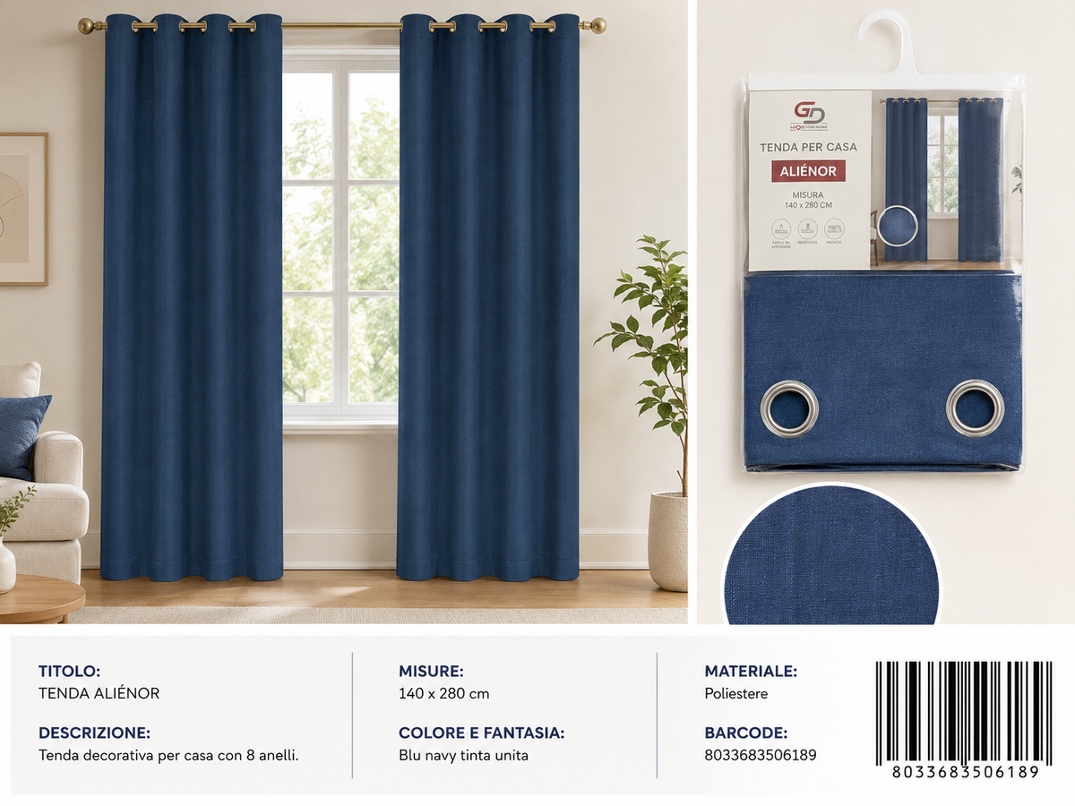 TENDA PER CASA Alienor 140*280CM - 8033683506189