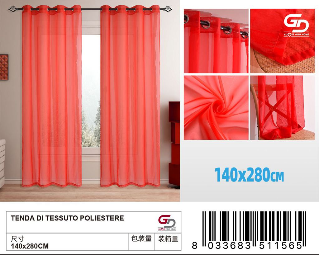 TENDA DI TESSUTO POLIESTERE LALIE 140*280CM