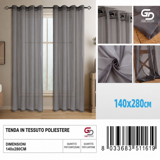 TENDA DI TESSUTO POLIESTERE LALIE 140*280CM
