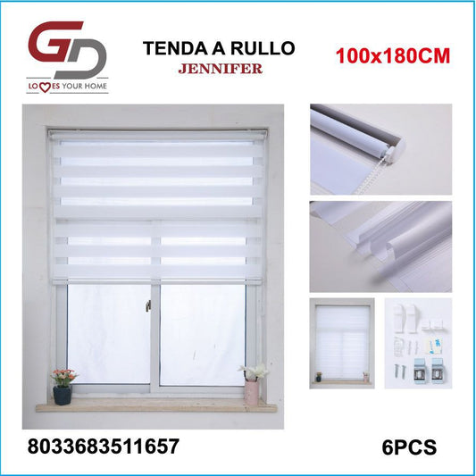 TENDA A RULLO IN GARZA 100*180CM BIANCO