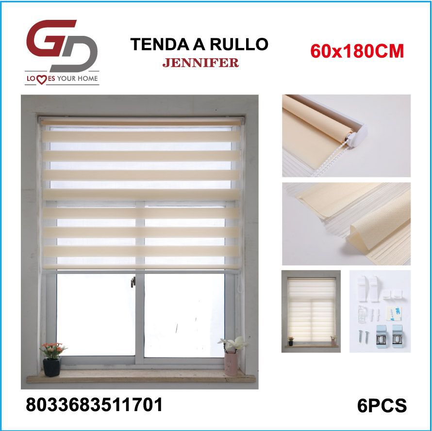 TENDA A RULLO IN GARZA 60*180CM BEIGE