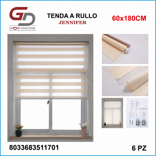 TENDA A RULLO IN GARZA 60*180CM BEIGE