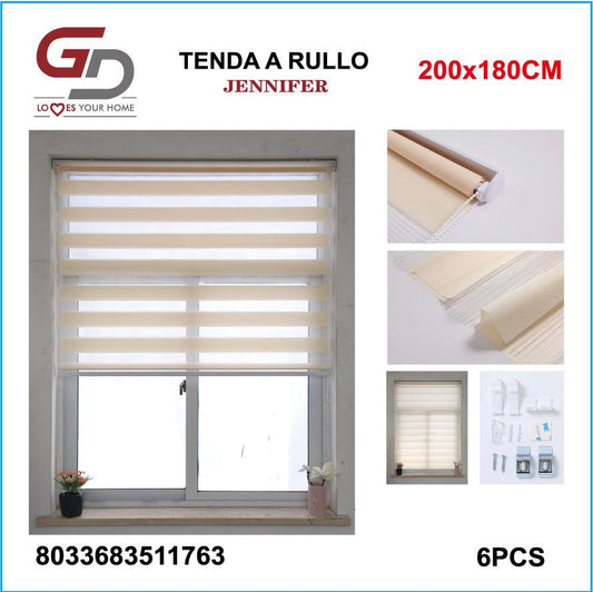 TENDA A RULLO IN GARZA 200*180CM BEIGE