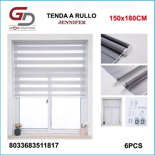 TENDA A RULLO IN GARZA 150*180CM GRIGIO