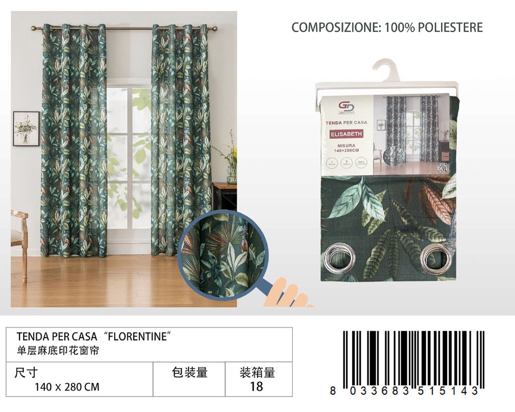 TENDA PER CASA ELISABETH 140*280CM