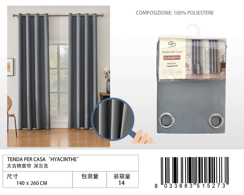 TENDA PER CASA Hyacinthe 140*260-265CM