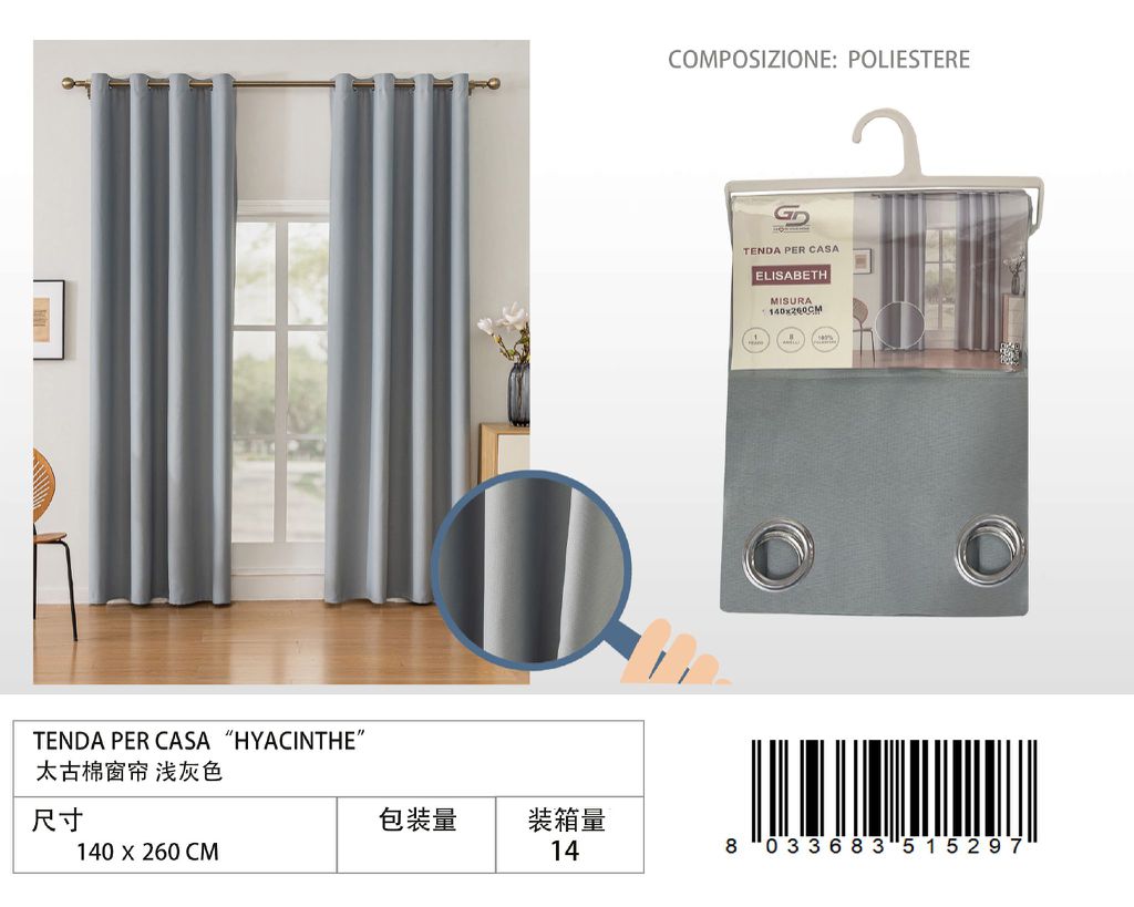 TENDA PER CASA Hyacinthe 140*260-265CM